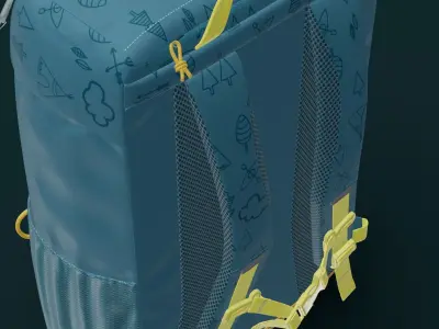 3D backpack model Low-poly 3D model