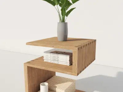 Coffee table 3D model Low-poly 3D model