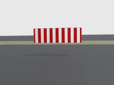 Construction Barrier Version 1 600-37 500x1600mm Low-poly 3D model