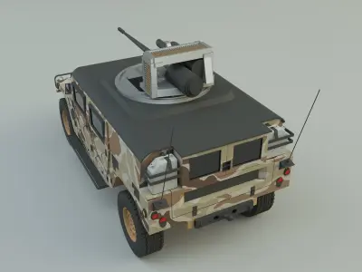 Hummer H1 military vehicle 3D model