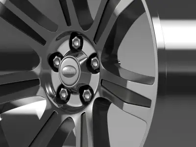 RangeRover Autobiography black rim 3D model