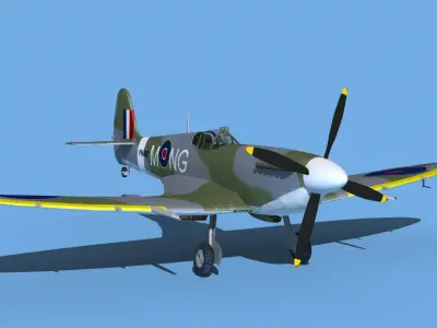 Supermarine Spitfire Mk IXb V03 3D model