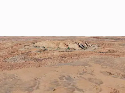 Uluru Mountain - Ayers Rock Low-poly 3D model