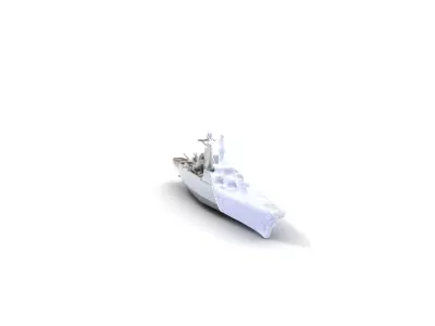 Modern Naval Cruiser model pack Low-poly 3D model