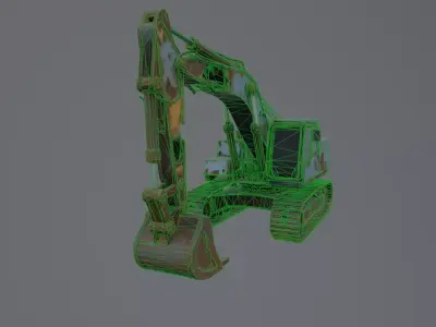 excavator wreck 3D model