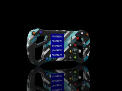 Carbon Fiber Steering Wheel 3D model