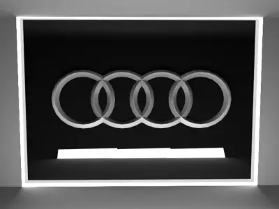 AUDI LOGO Low-poly 3D model