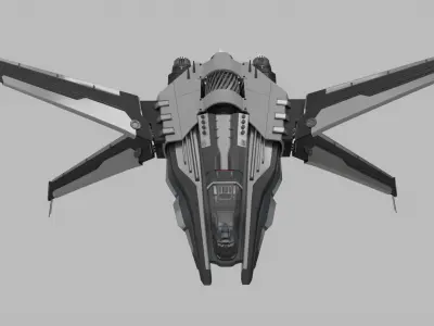 Scifi Ship with Interior 3D model