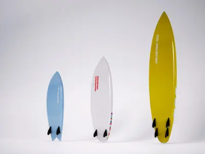 surfboard 3D model 2