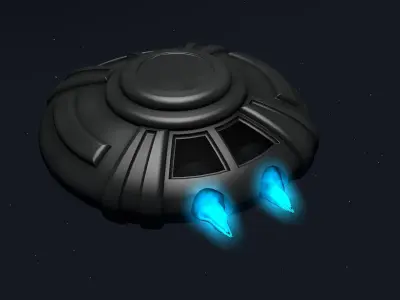 UFO Spaceship Free low-poly 3D model