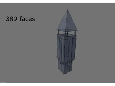 wooden tower 3D model