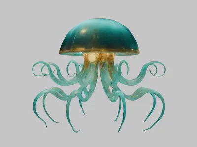 Fantasy Jellyfish Jelly Fish Low-poly 3D model