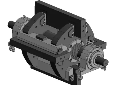Rotor NP 1110 for impact crusher 3D model