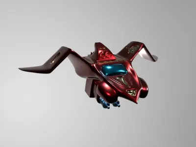 Alien Spaceship Low-poly 3D model