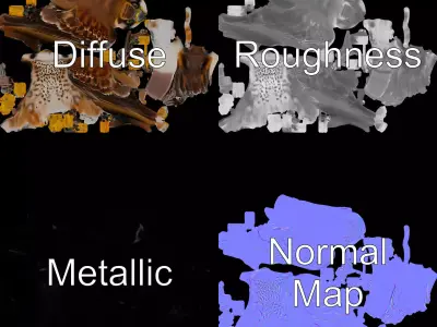 Brown Kestrel model pack Low-poly 3D model