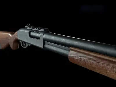 Remington Model 870 Free low-poly 3D model