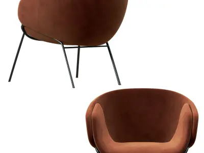 Anita armchair Low-poly 3D model