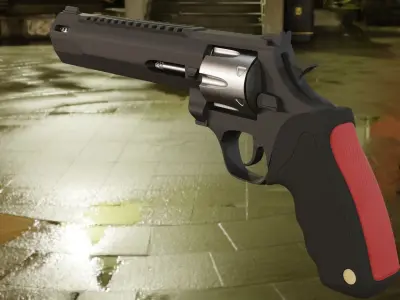 Taurus Raging Hunter Magnum Low-poly 3D model