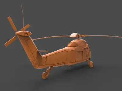 Sikorsky H-34 3D print model