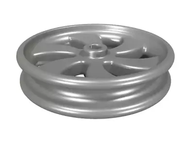Titanium Alloy Wheel Rim Low-poly 3D model