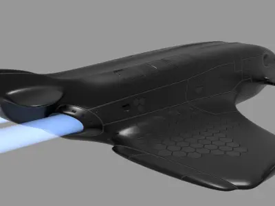 Recon spaceship 3D model Low-poly 3D model