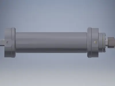 Hydraulic Cylinder 3D Model 3D model