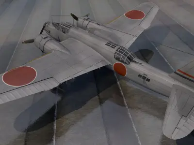 Nakajima Ki-49 Donryu - aka Helen 3D model