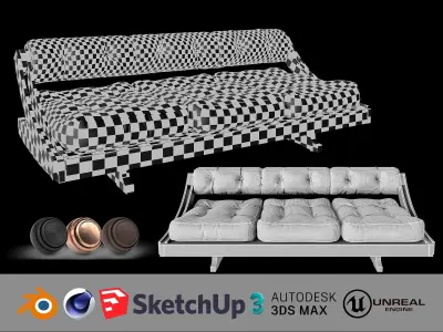 Gianni Songia Daybed Sofa Free 3D model