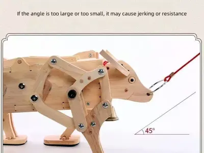 3D Wooden Mechanical Bull Puzzle Model 3D model
