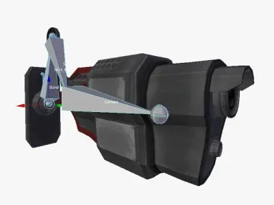 Security camera 04 sci-fi low poly rigged Low-poly 3D model