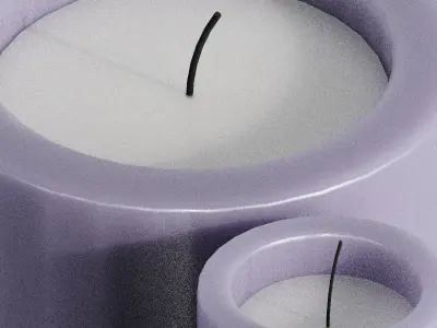 Modern candle Free 3D model