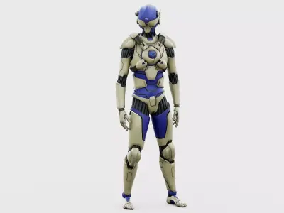 CYBORGTOPIA B-15  Rigged for Unreal Engine - Unity - MIXAMO 3D model