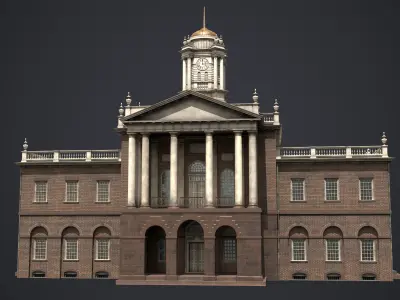 Old State House Connecticut Low-poly 3D model