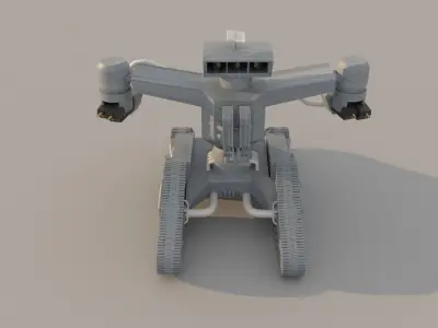 Sci-fi Terminator Hunter Killer Tank 3D model