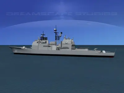 Ticonderoga Class Cruiser CG47 USS Ticonderoga 3D model