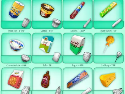Supermarket Gluttony Pack Low-poly 3D model