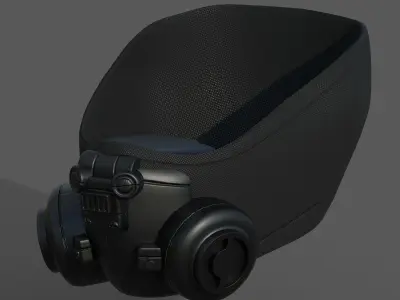 Gas mask helmet scifi fantasy armor hats military Low-poly Low-poly 3D model