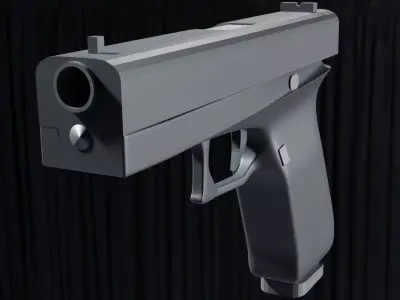 Glock 18 3D Lowpoly Model Gun Low-poly 3D model