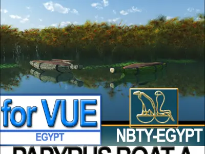 Ancient Egyptian Papyrus Boat A 3D model
