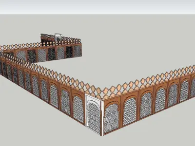 indian jodhpuri stone jali 3d modal 3D model