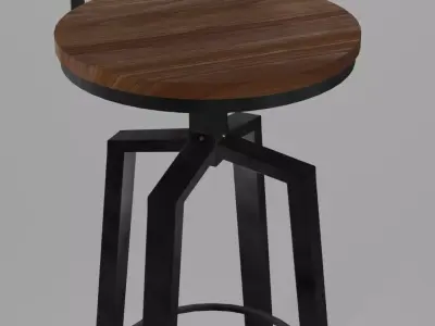 Bar Stool Free low-poly 3D model purchase