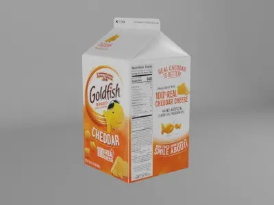 Pepperidge Farm Goldfish Crackers Box Low-poly 3D model