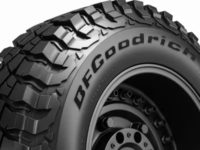 BFGoodrich MUD-TERRAIN TA KM3 Offroad Tire with Rim 3D model