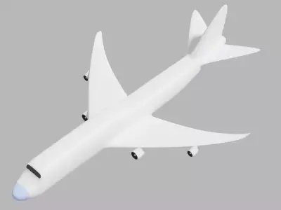 Boeing 747 Low-poly 3D model