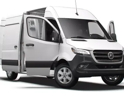 Mercedes Benz eSprinter Panel Van L2H2 FWD HQ Interior 2024 3D model