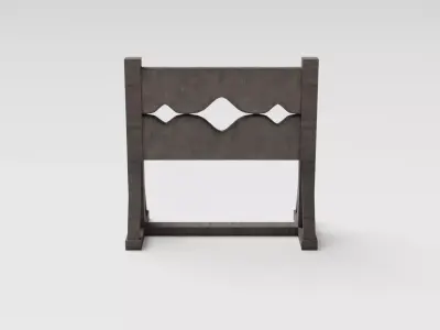 Medieval Stockade Low-poly 3D model