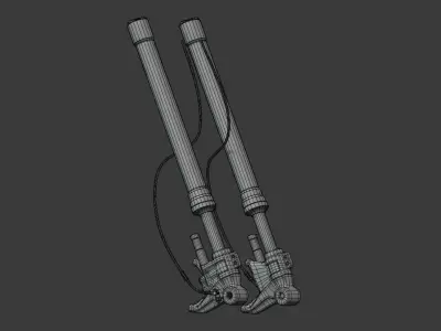 Ohlin Mudguard for Motorcycle Low-poly 3D model