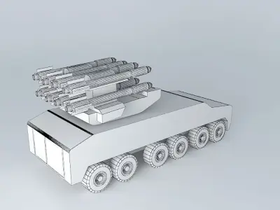 Abrams 3iAE missle launcher Free 3D model