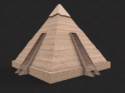Old Egypt Desert Pyramids Collection Low-poly 3D model