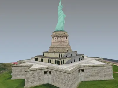 Statue of Liberty lowpoly model Low-poly 3D model